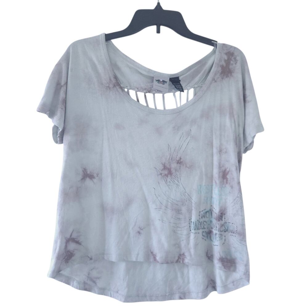 Harley-Davidson Tie-Dye Shirt Small Women Short Sleeve "Restless Spirit"